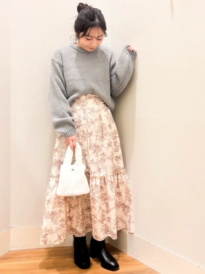 スパンコールショートニットプルオーバー/earth music&ecology（アース