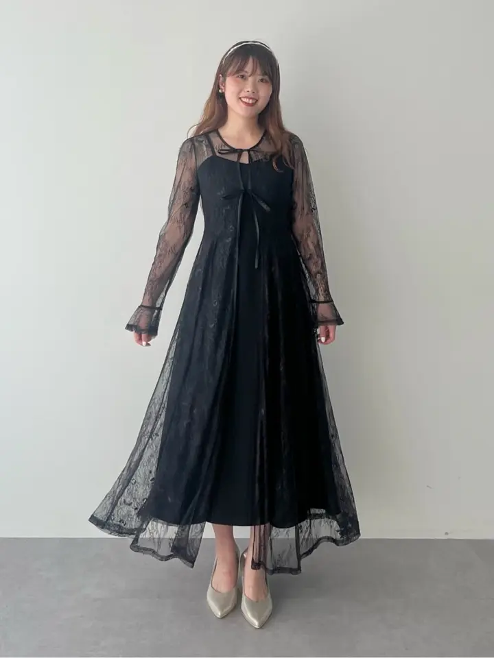 SET2点レースワンピース＋キャミワンピース/earth music&ecology