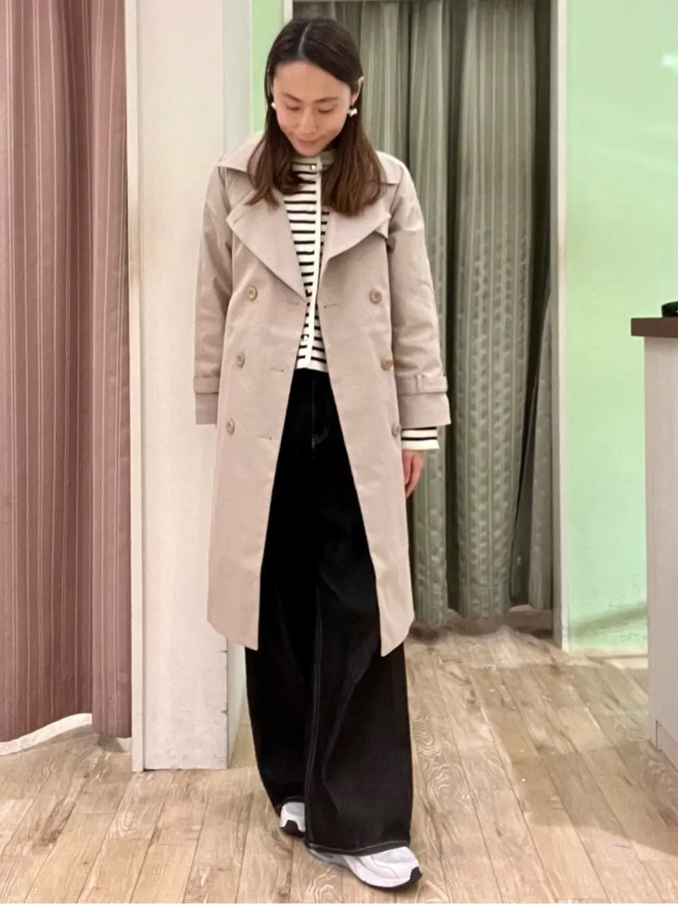 ベーシックトレンチコート/earth music&ecology（アース ミュージック