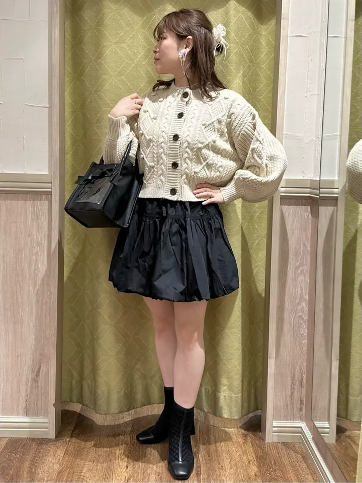 ポップコーンケーブルカーディガン/earth music&ecology（アース