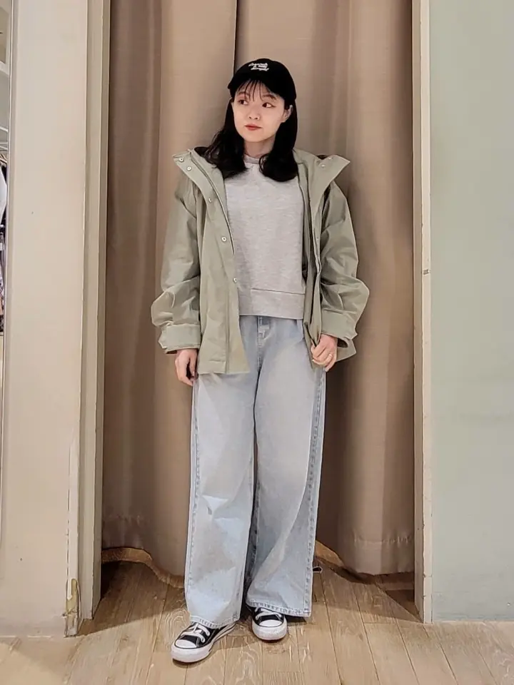 異素材ドッキングスウェット/earth music&ecology（アース