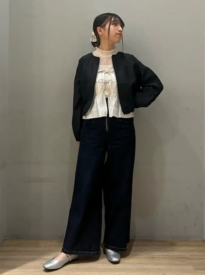 シアーショートシャツブルゾン/earth music&ecology（アース