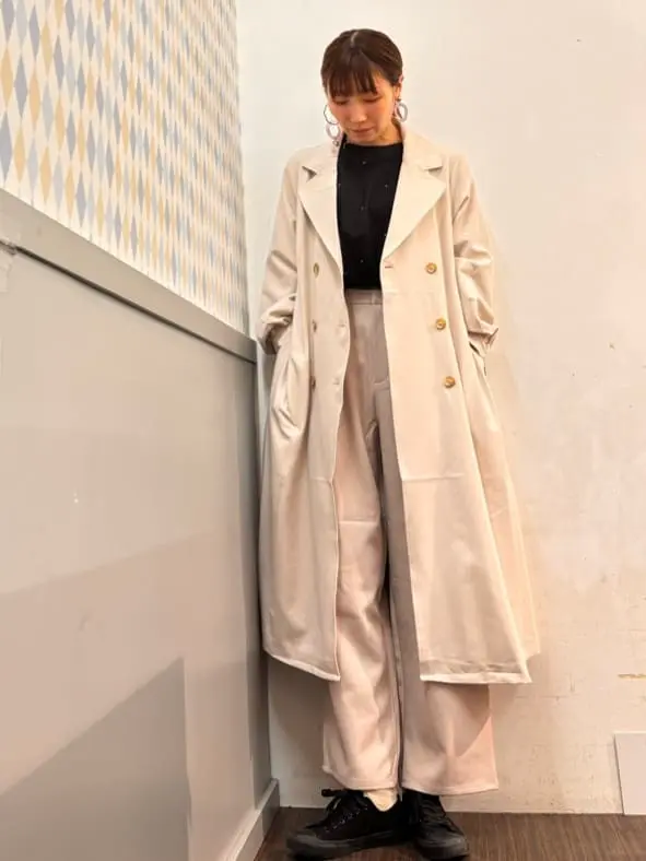 パフスリーブトレンチコート/earth music&ecology（アース