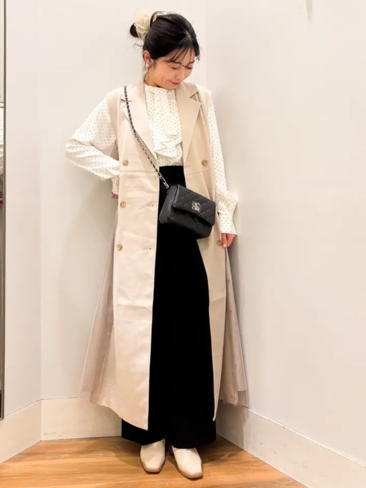 サイドプリーツジレンチ/earth music&ecology（アース ミュージック