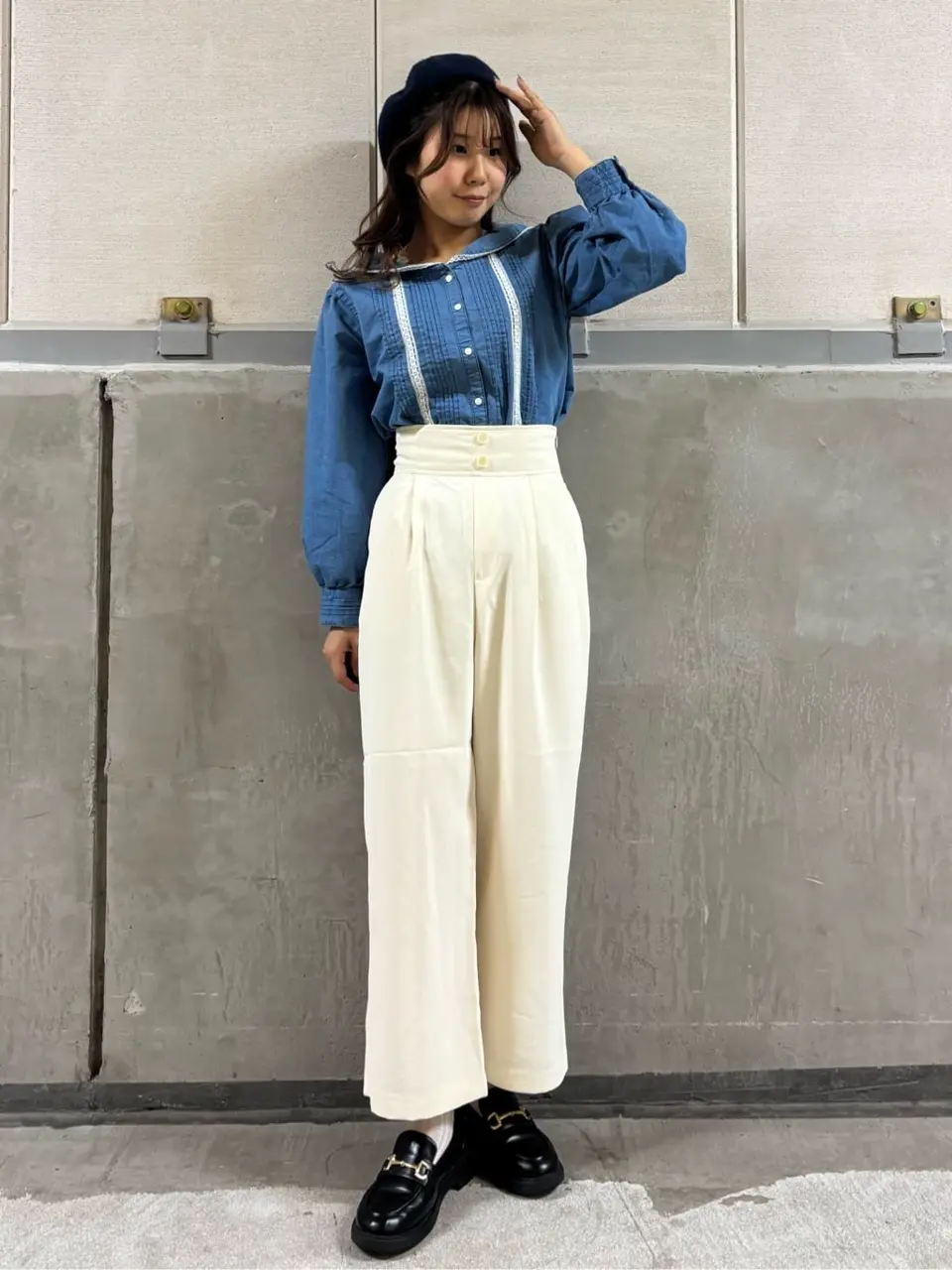 セーラーカラーブラウス/earth music&ecology（アース ミュージック