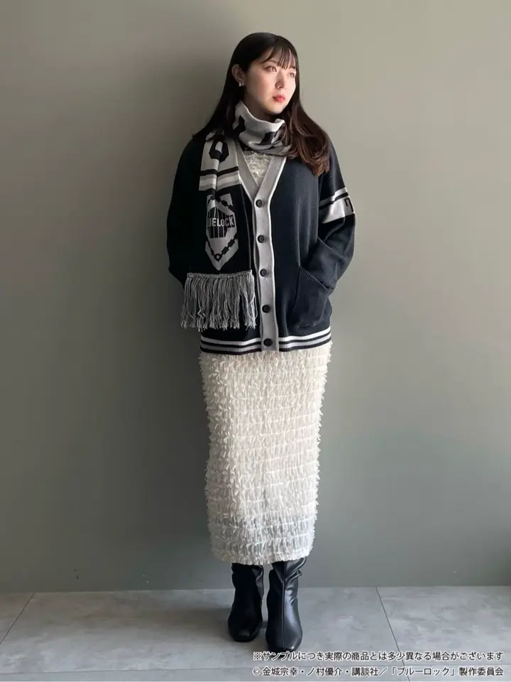 and ST RAGEBLUE 凪 誠士郎 サッカーニットマフラー RAGEBLUE×凪 誠