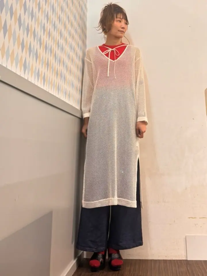 メッシュレイヤードワンピース/earth music&ecology（アース