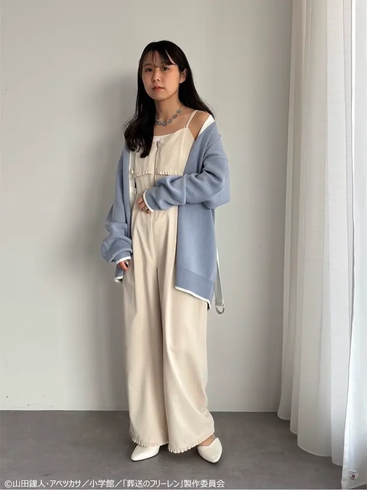 ミニフリルフロントジップロンパース/earth music&ecology（アース