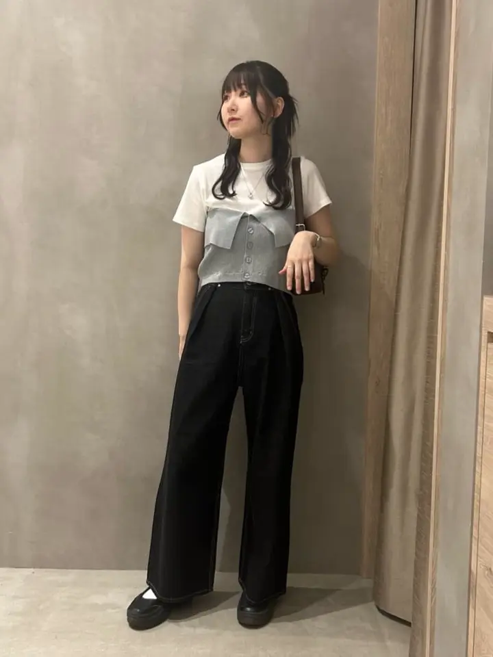 SET2点コンパクトTEE＋マルチwayニットビスチェ/earth music&ecology