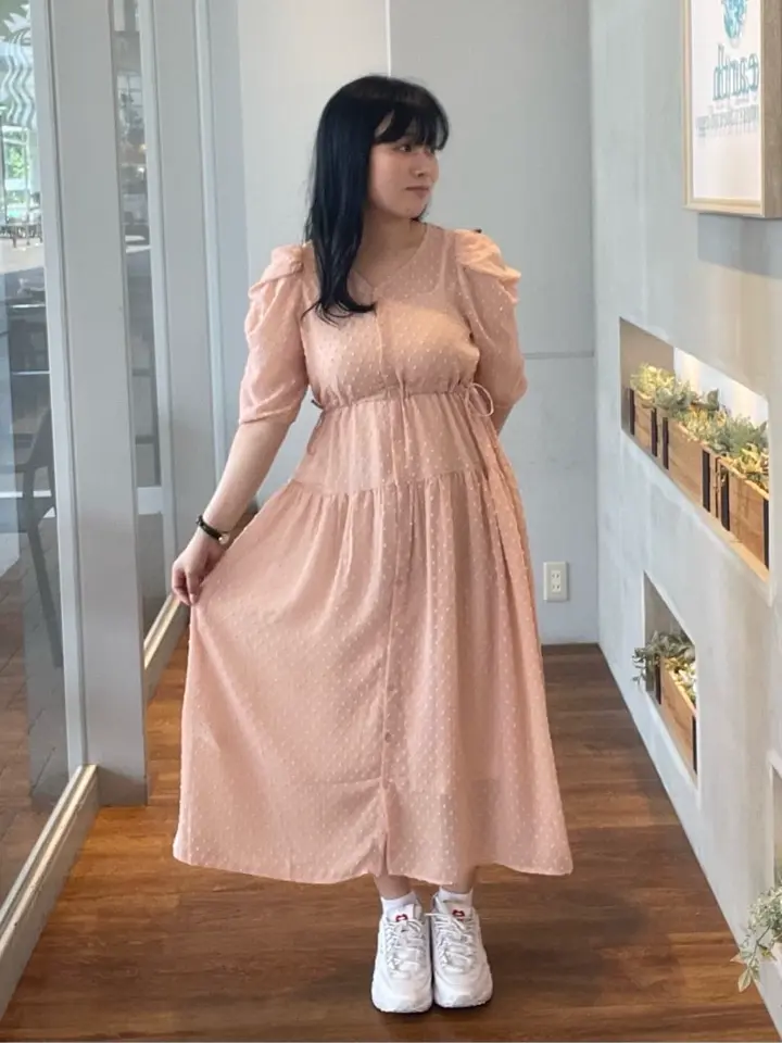 ドットドビーシアー羽織ワンピース/earth music&ecology（アース