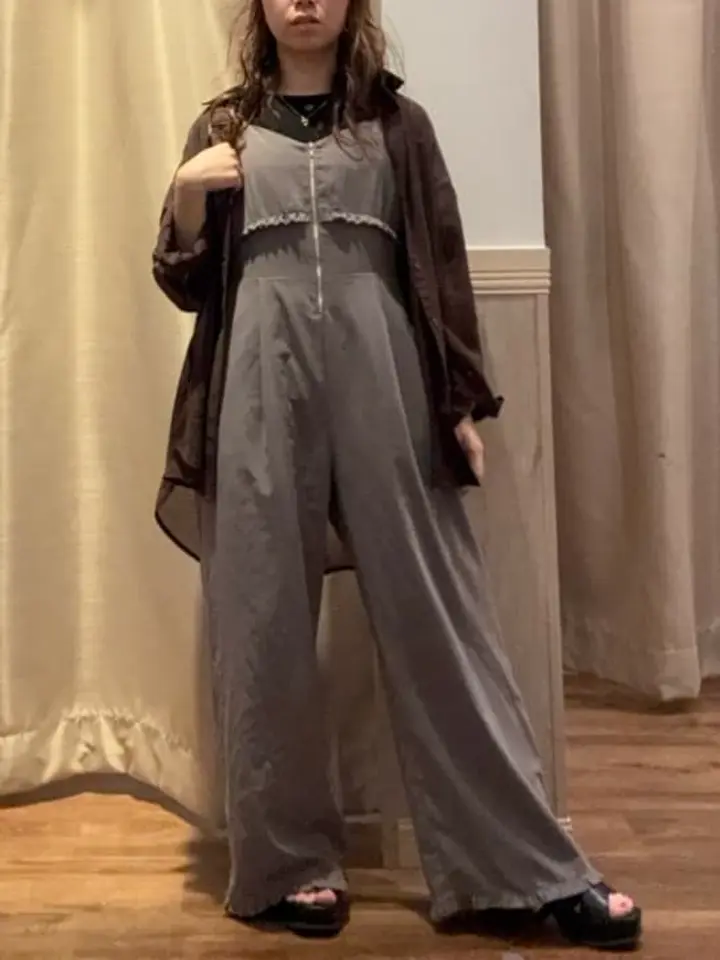 ミニフリルフロントジップロンパース/earth music&ecology（アース