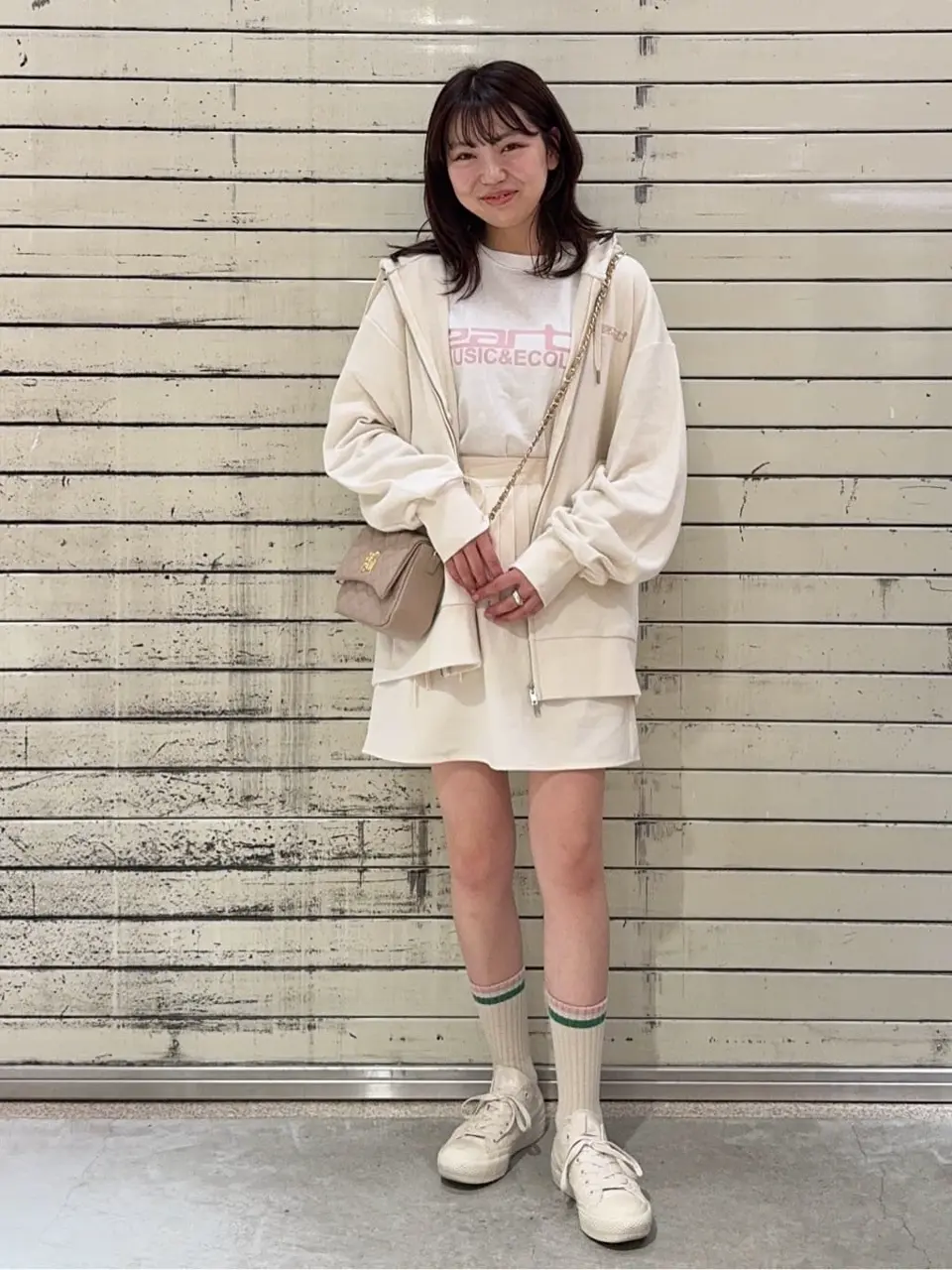 SET2点プリーツラップスカート＋ミニスカート/earth music&ecology