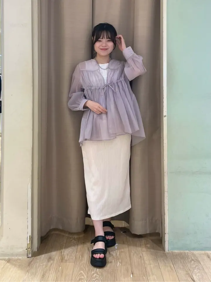 フロントリボンシアーチュニック/earth music&ecology（アース