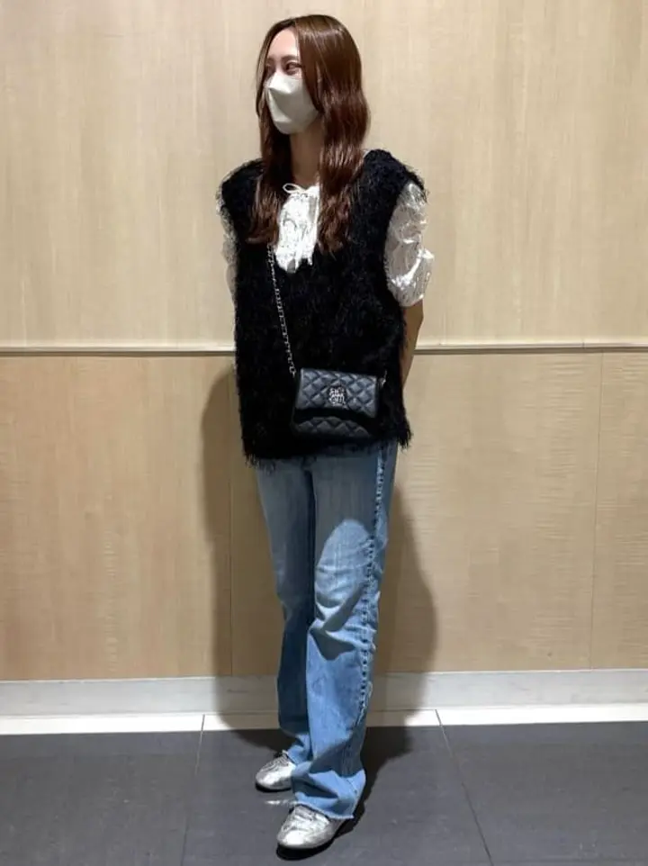 セルフカットフレアデニムパンツ/earth music&ecology（アース