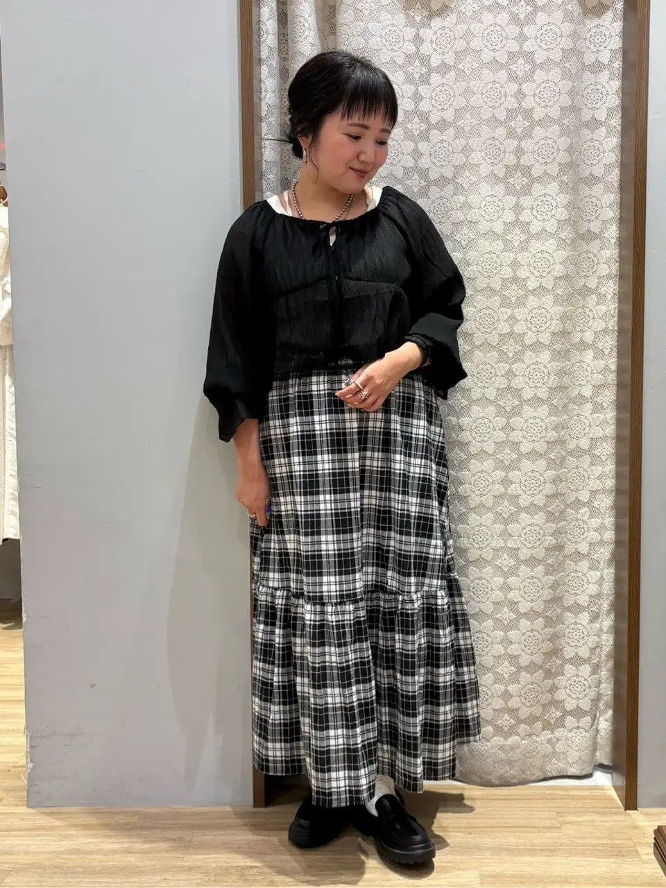 SET2点メッシュプルオーバー＋タンクトップ/earth music&ecology