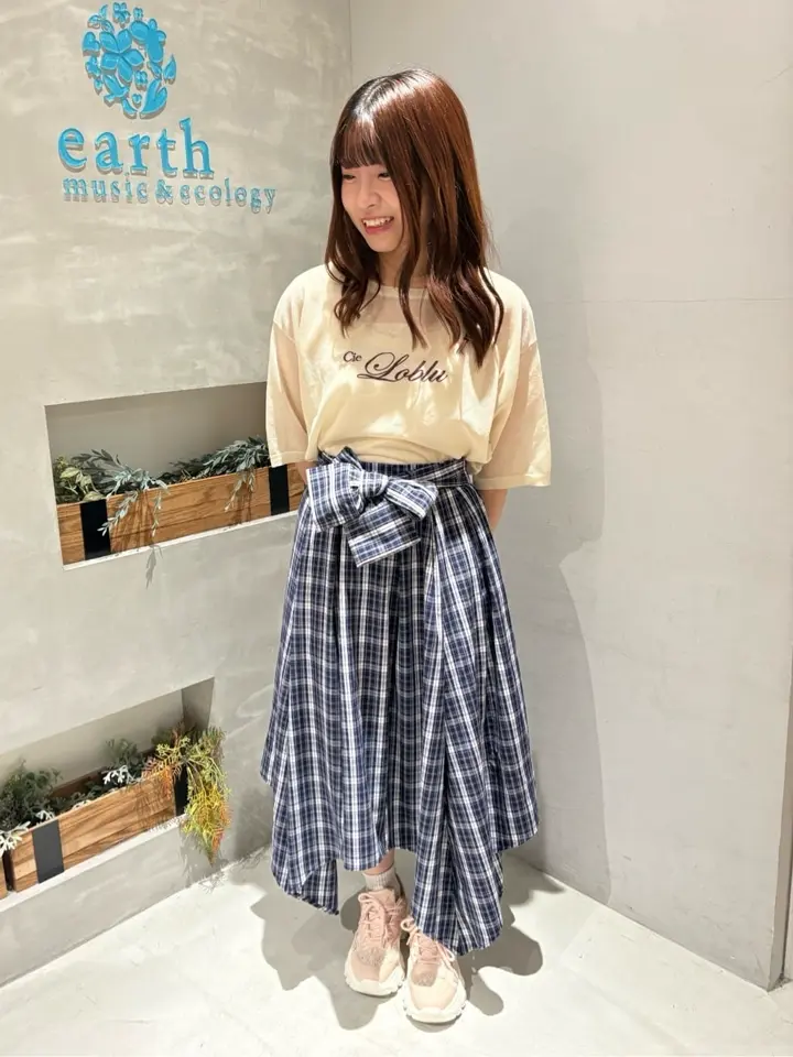 イレヘムチェックシャツスカート/earth music&ecology（アース