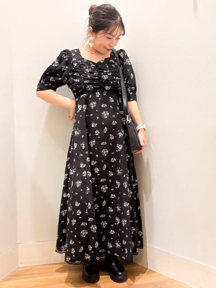 希少 アースミュージックアンドエコロジー × Liberty コラボ ワンピース アースミュージックアンドエコロジー earth music&ecology やわらか
