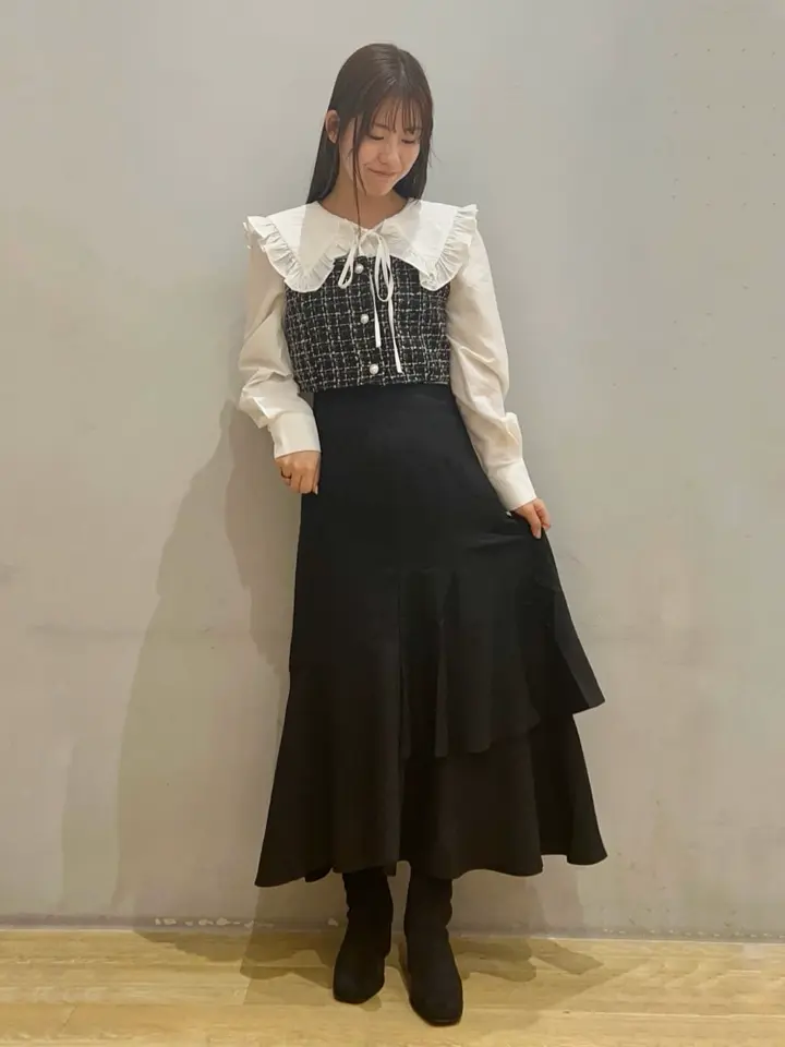 フリンジツイードビスチェ/earth music&ecology（アース ミュージック