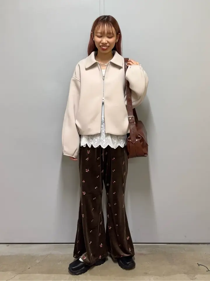 ダンボールニットZIPブルゾン/earth music&ecology（アース