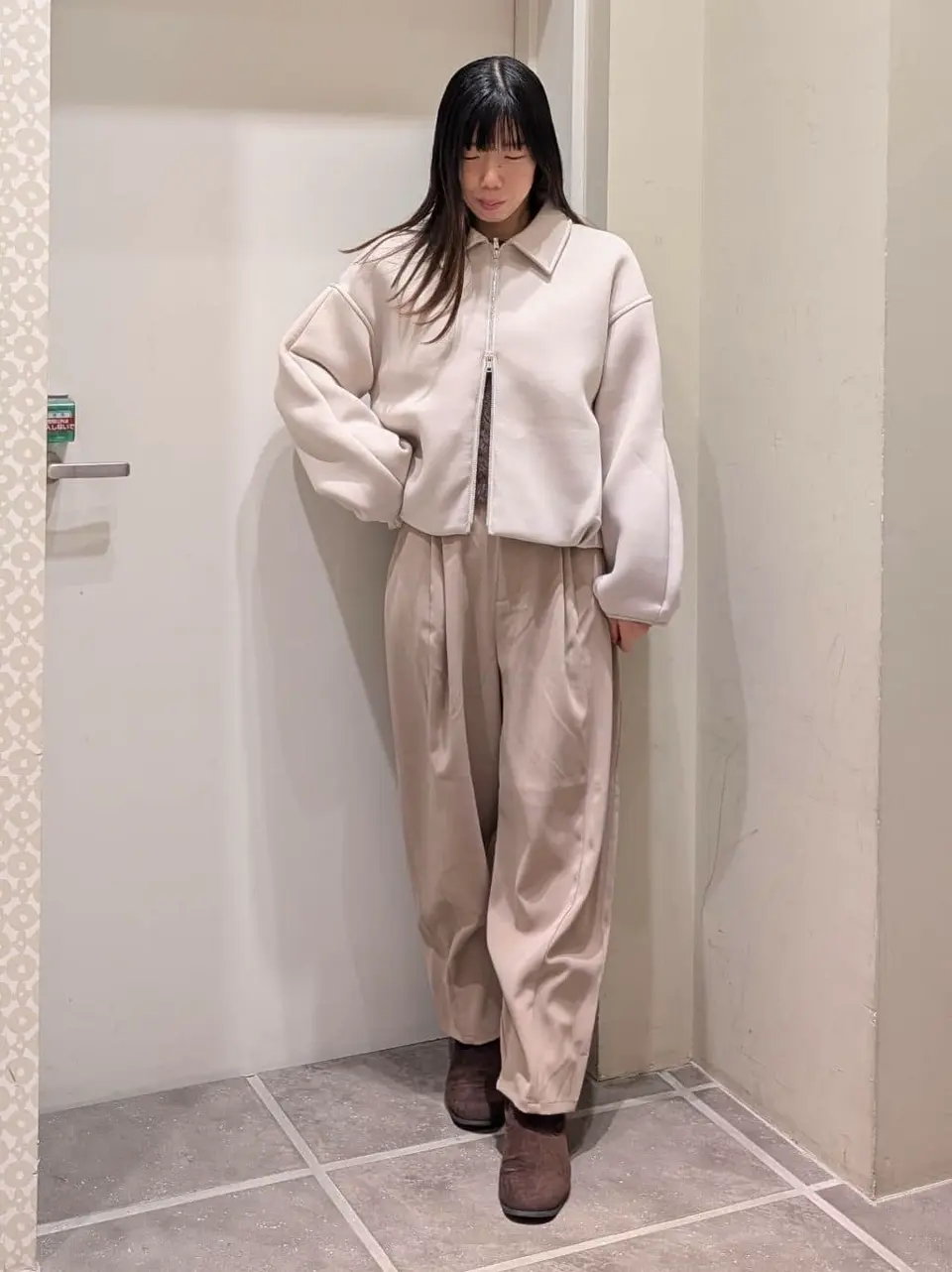 ダンボールニットZIPブルゾン/earth music&ecology（アース