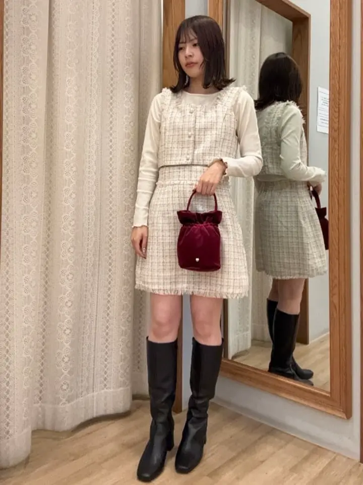 フリンジツイードビスチェ/earth music&ecology（アース ミュージック