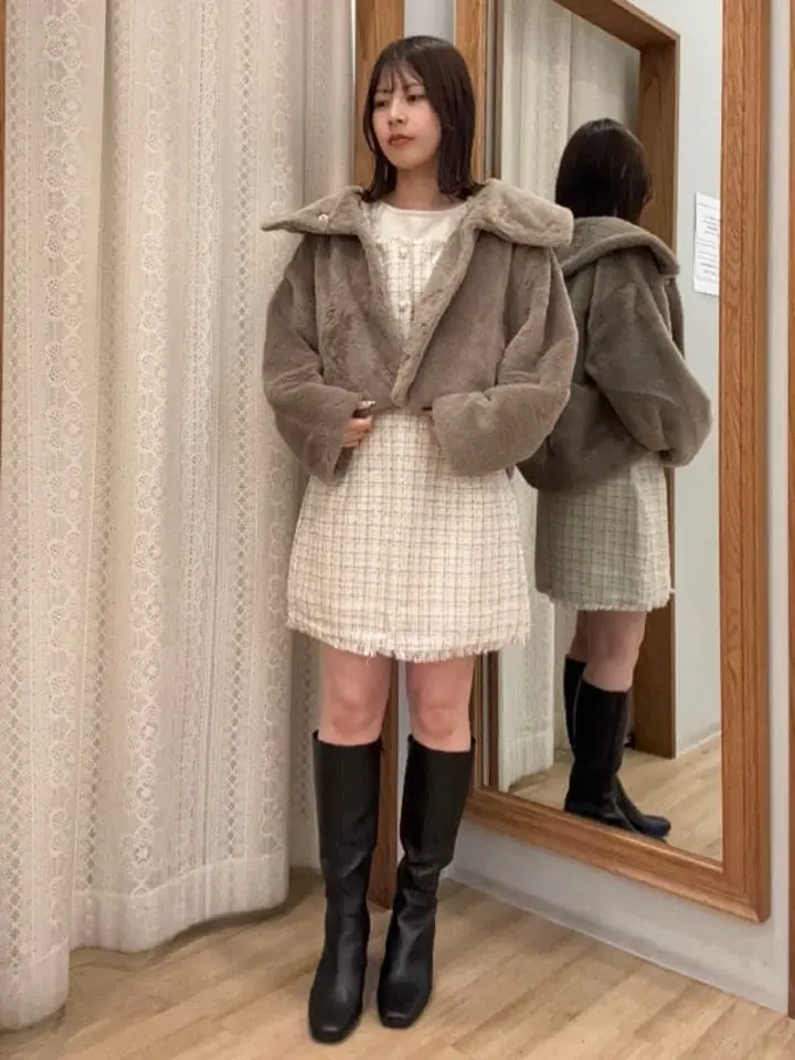 フリンジツイードビスチェ/earth music&ecology（アース ミュージック