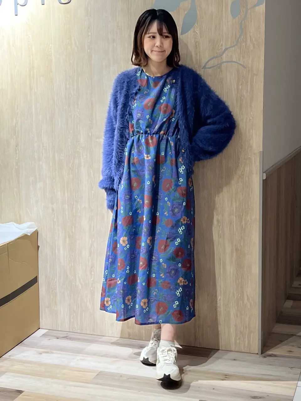 □WITH KURUMI NAKATA フラワープリントワンピース/Green Parks