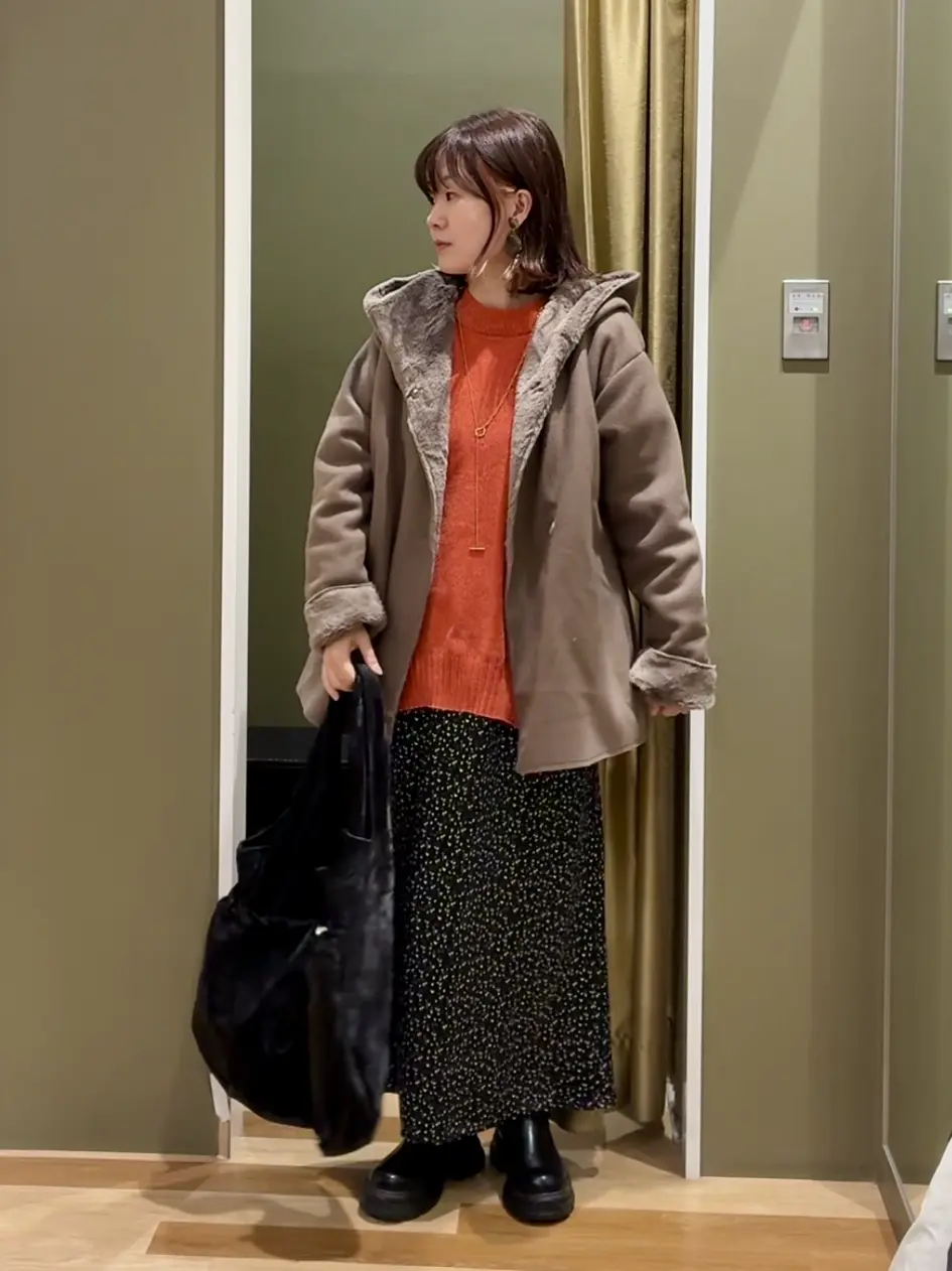 すっきり見えシルエットサテンナロースカート/Green Parks（グリーン