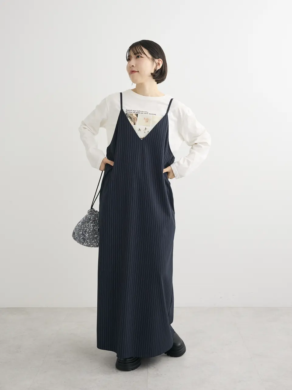 Vネックキャミワンピース/Green Parks（グリーン パークス）のキャミ