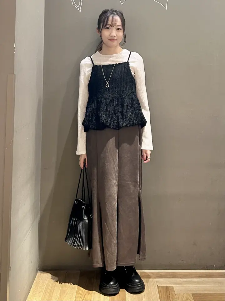 表面感ベロアバルーンキャミビスチェ/Green Parks（グリーン パークス