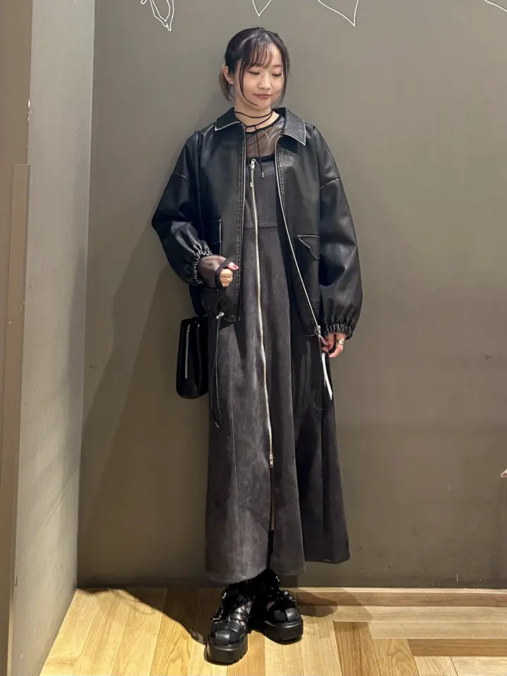 ELENCARE DUE フェイクレザーブルゾン/Green Parks（グリーン パークス