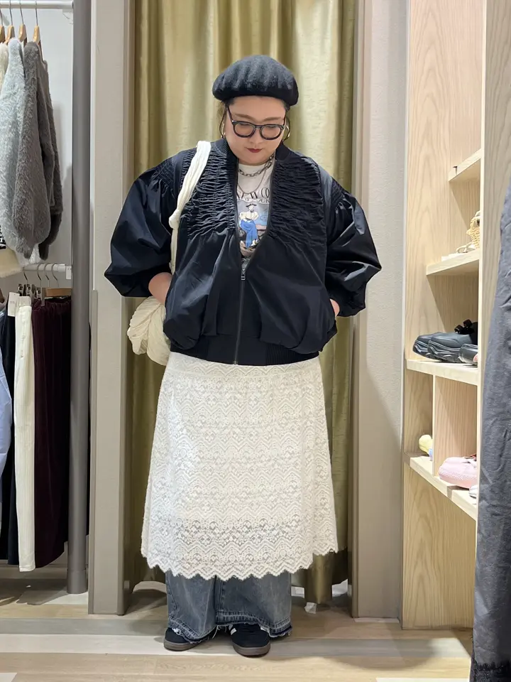 美品 heve シャーリングブルゾン white □ESCAR シャーリングブルゾン/Green Parks（グリーン パークス）の