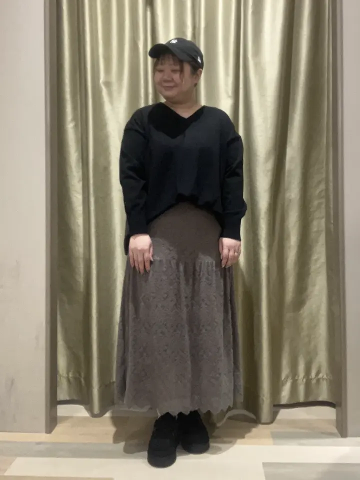 異素材切替ニットチュニック/Green Parks（グリーン パークス）の