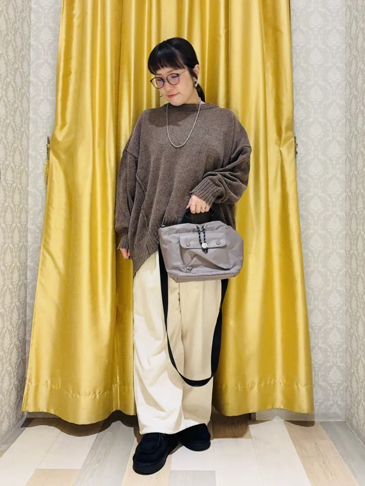 ベロアモールリラックスサイズニットプルオーバー/Green Parks