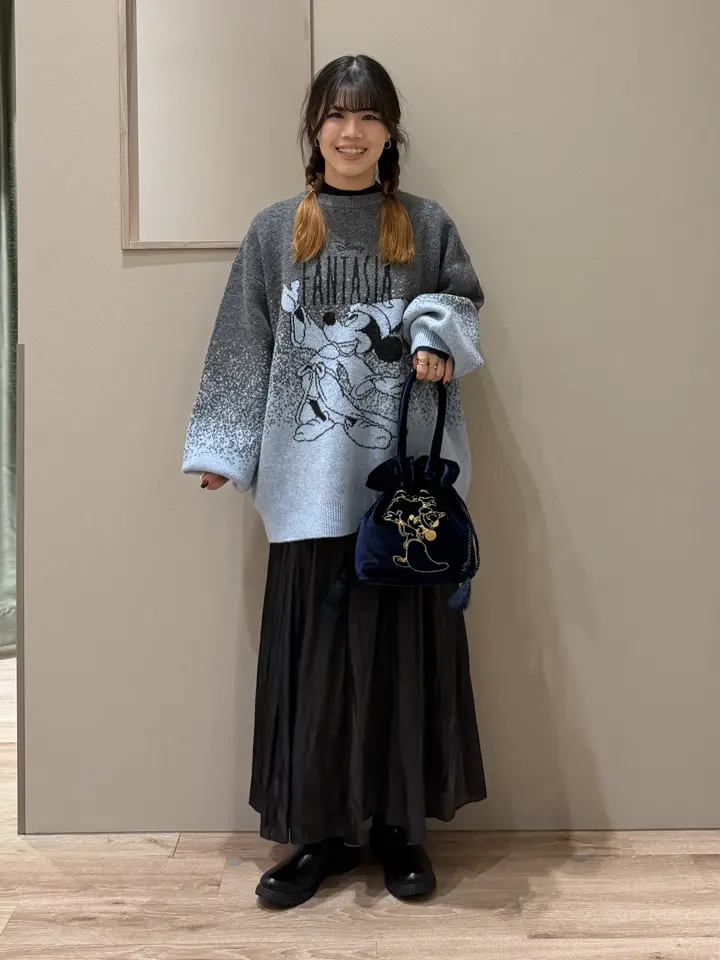 ライトグリーンベロア♡アンブレラ刺繍のヨーロピアンなワンハンドル巾着バッグ♡ FANTASIA/刺繍ベロアミニバッグ/Green Parks（グリーン パークス）の