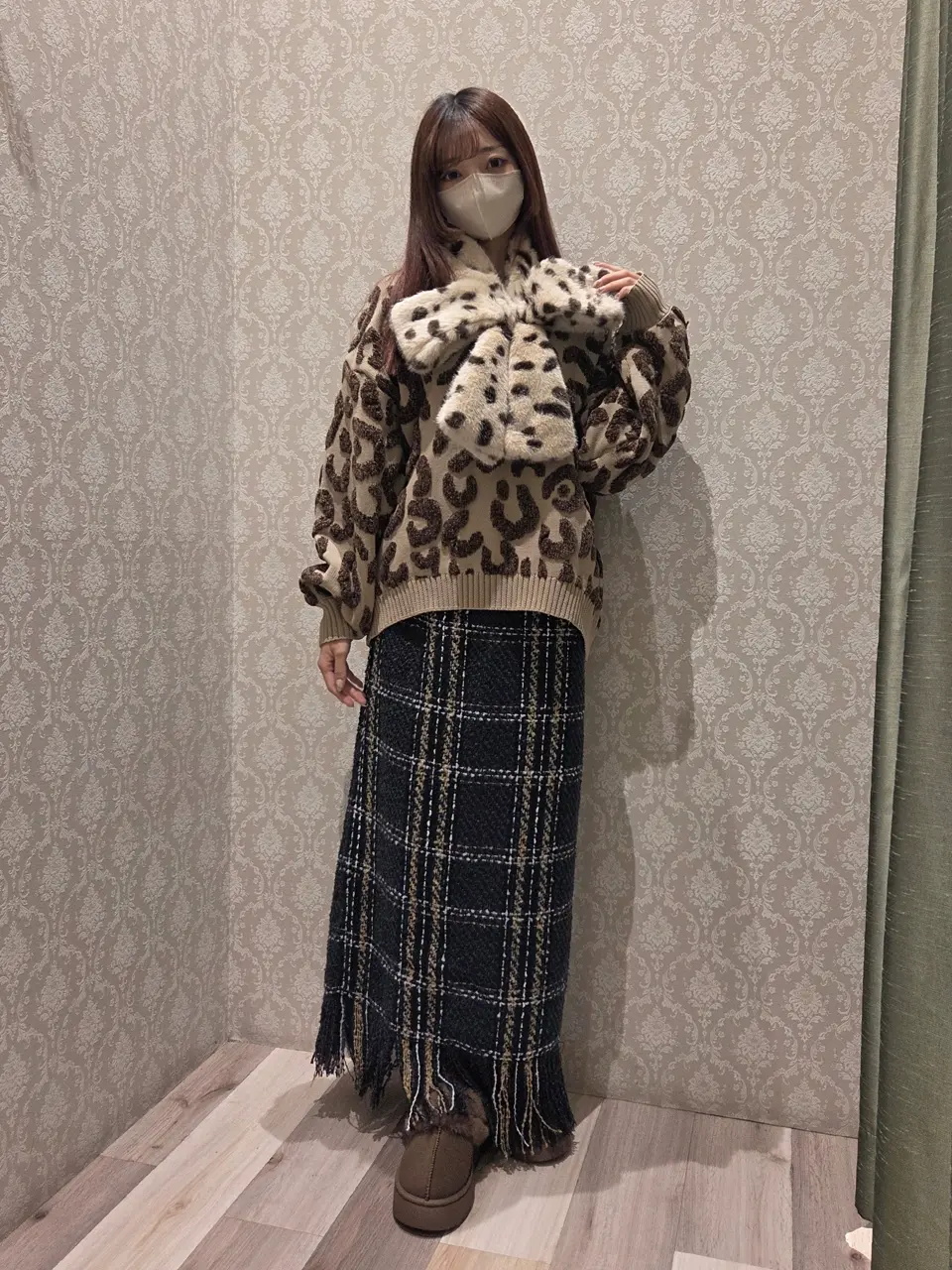 こっちゃんmama♡！新品タグ付❤️riendaレオパードニットトップス go slow caravan フトアゴヒゲトカゲジャカードセーター【WEB限定