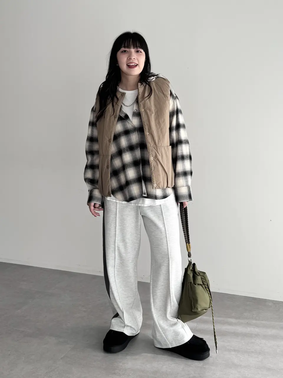 サイドZIP中綿コクーンベスト/Green Parks（グリーン パークス）の