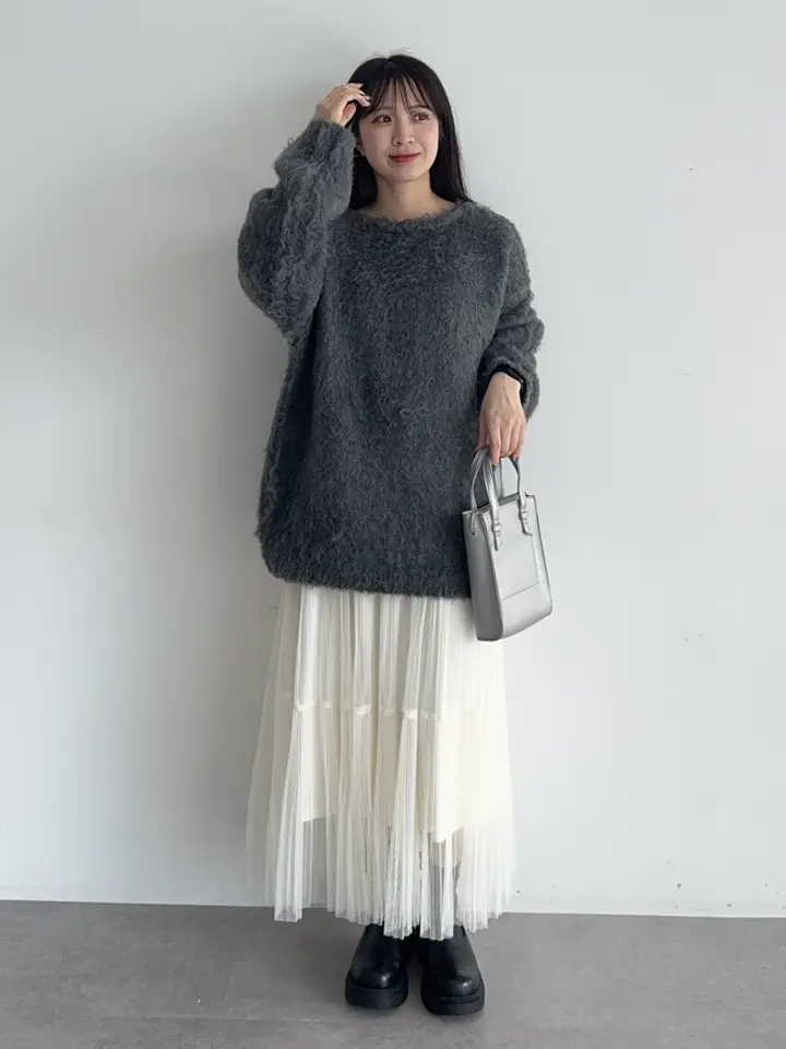 前後2wayキーネックシャギーニット/AnriettMusée（アンリエットミュゼ