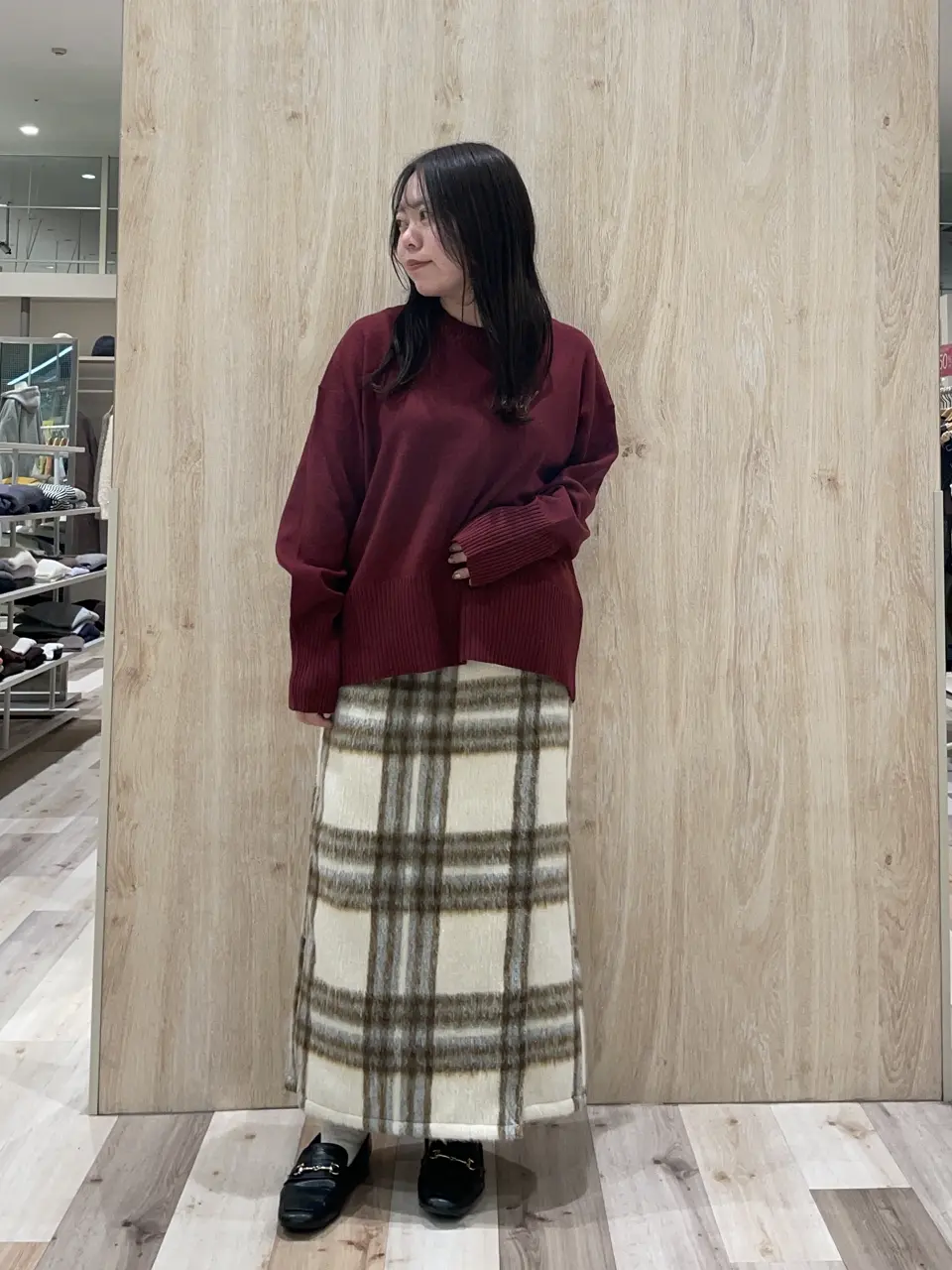 □WITH KURUMI NAKATA チェックラップスカート/Green Parks（グリーン