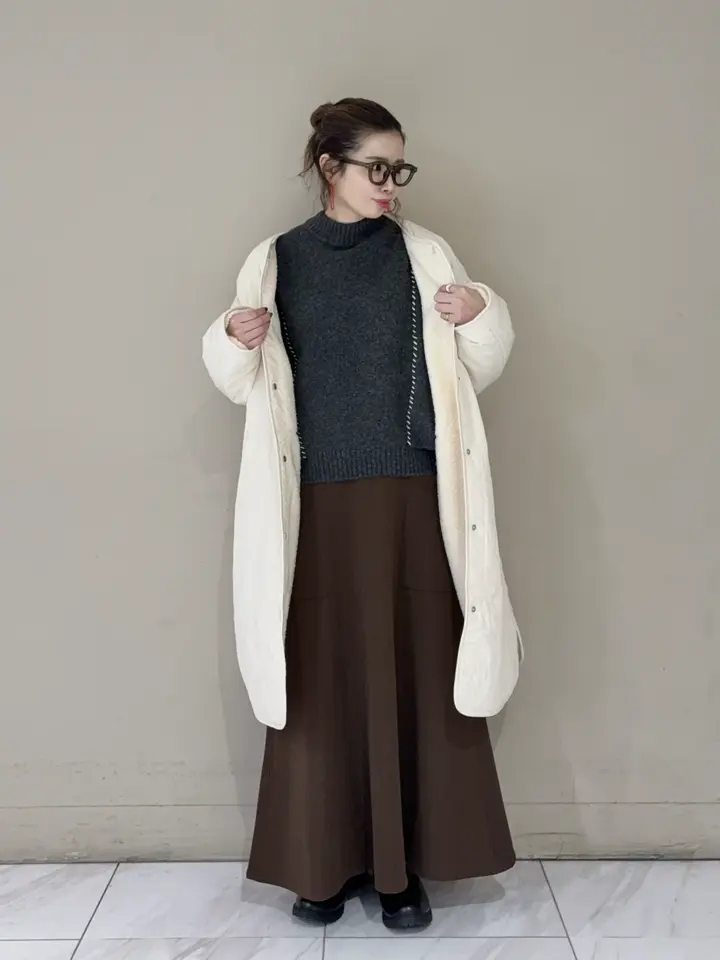 ELENCARE DUE サイドポケットフレアスカート/Green Parks（グリーン