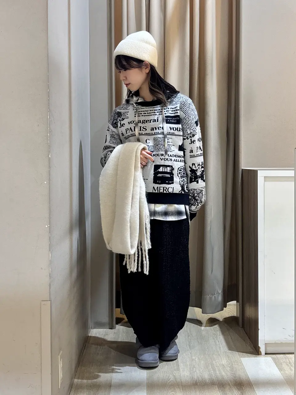 ≪USED≫シャーリングジャガードスカート/CRAFT STANDARD BOUTIQUE