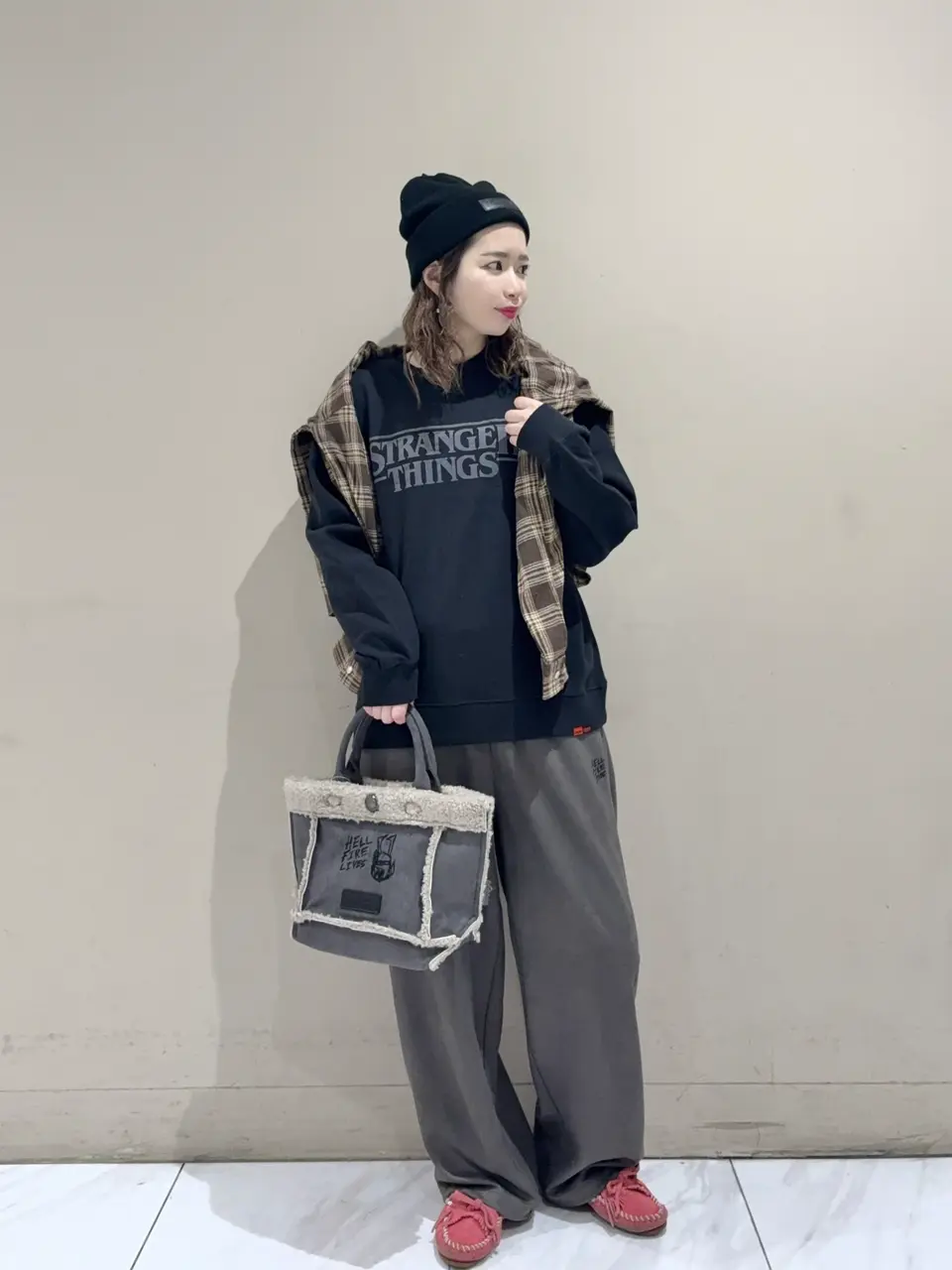 □STRANGER THINGS×MINNETONKA ニットキャップ/Green Parks（グリーン