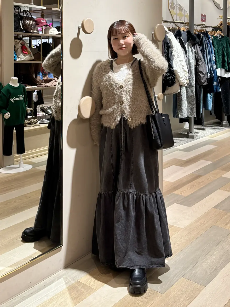 SUGAR SPOON W-ZIPデニムロングワンピ/Green Parks（グリーン パークス