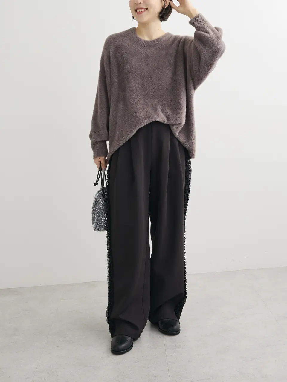 swing by サイドフリルワイドパンツ/Green Parks（グリーン パークス