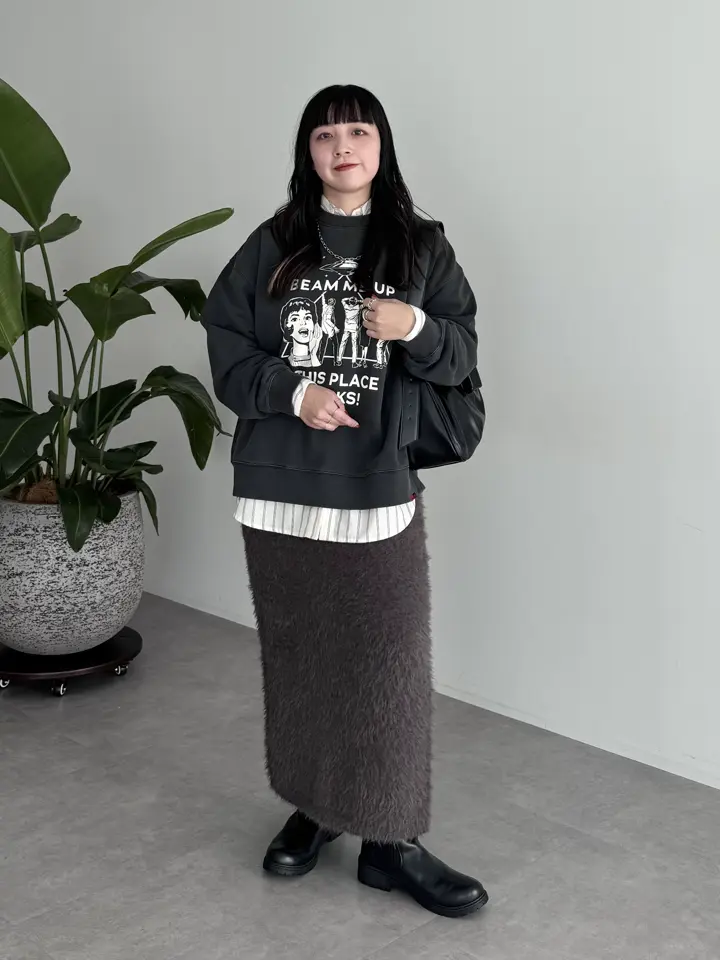 □STRANGER THINGS×MINNETONKA プリンテッドスウェット/Green Parks