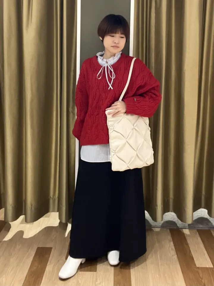 アルチビオ ⭐︎セットアップ　ストライプトップス＆赤スカート　美品　サイズ38 ファッション通販サイトのSTRIPE CLUB（ストライプクラブ）