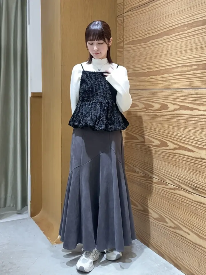 表面感ベロアバルーンキャミビスチェ/Green Parks（グリーン パークス