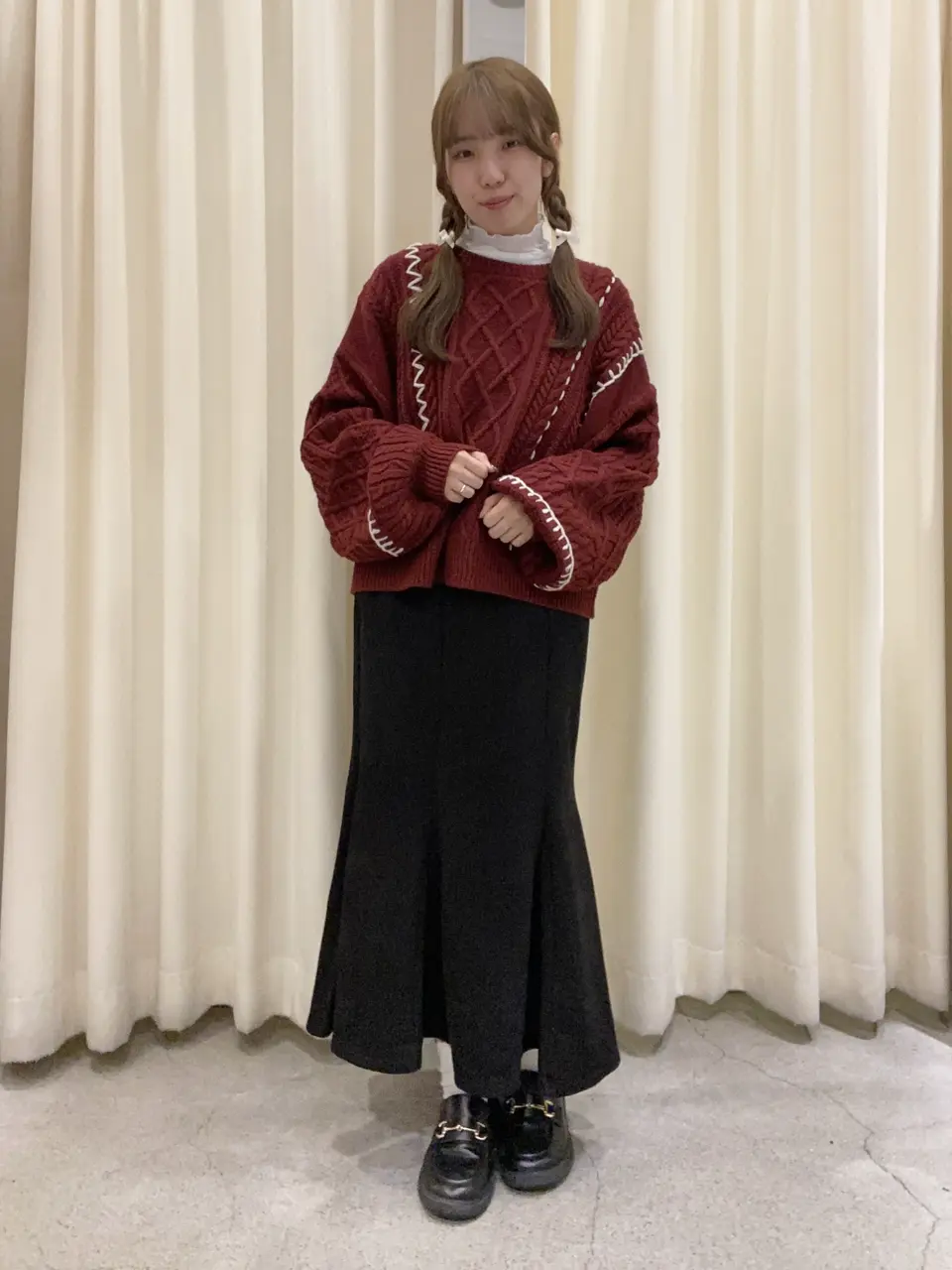 なめらかタッチスウェード調マーメイドスカート/Green Parks（グリーン