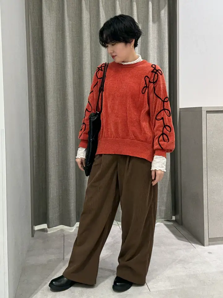 刺繍コードニットプルオーバー/Green Parks（グリーン パークス）の