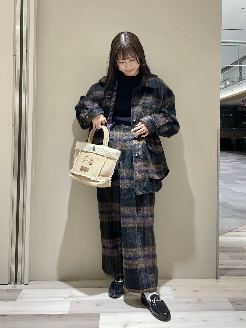 □WITH KURUMI NAKATA チェックジャケット/Green Parks（グリーン